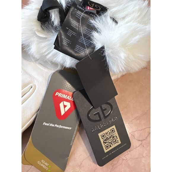 Goldbergh Lady Gloves in Cream Size 7 Womens Faux Fur Winter Skiing Gloves - Picture 5 of 8